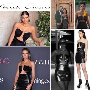 RICK OWENS Black Porterville Prong Minidress US 4 1170$